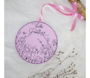 Stickdatei - Blumenwiese Kreis Doodle 3